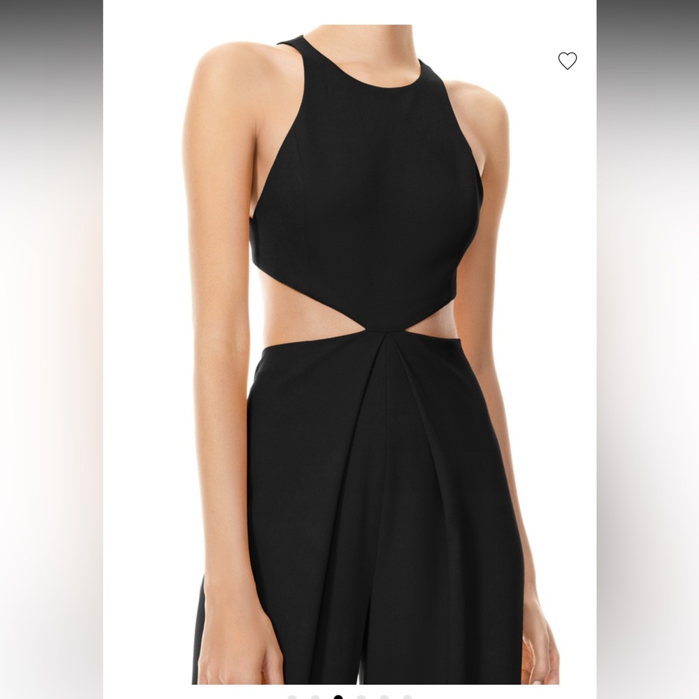 Alice + Olivia Black Cara Cut Out Jumpsuit Size 0 - Picture 5 of 6